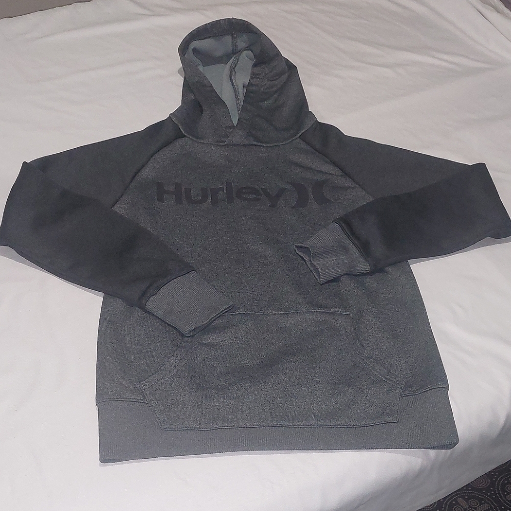 Hurley Boys Gray Hoodie Sweater SIZE 10 /12.